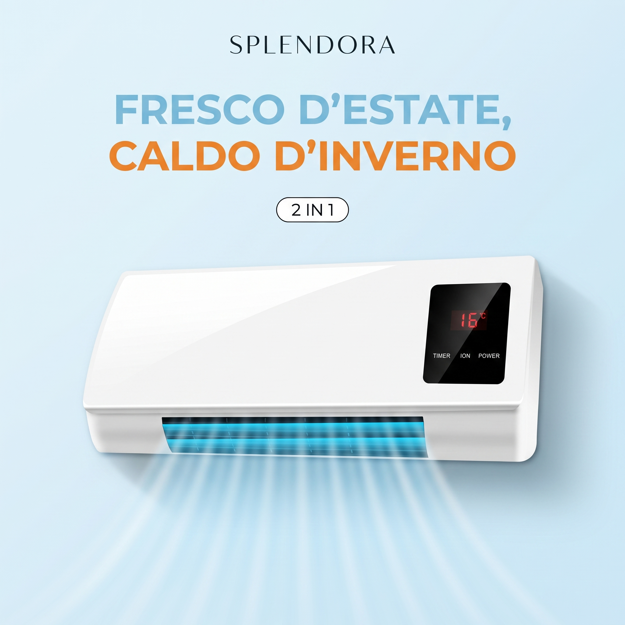 Mini Condizionatore e Riscaldatore Portatile 2 in 1