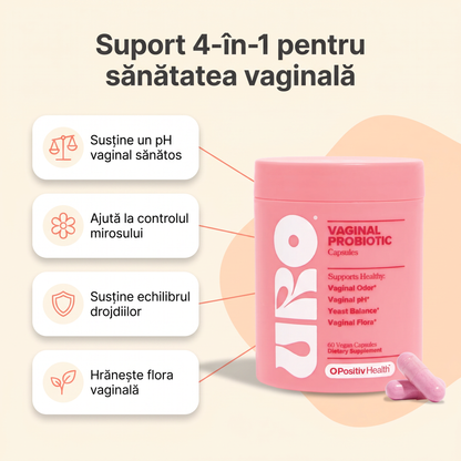 URO Probiotic Intim pentru Femei – 4 Tulpini Lactobacillus, 60 Capsule