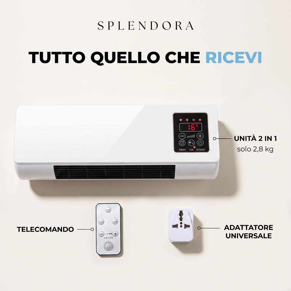 Mini Condizionatore e Riscaldatore Portatile 2 in 1