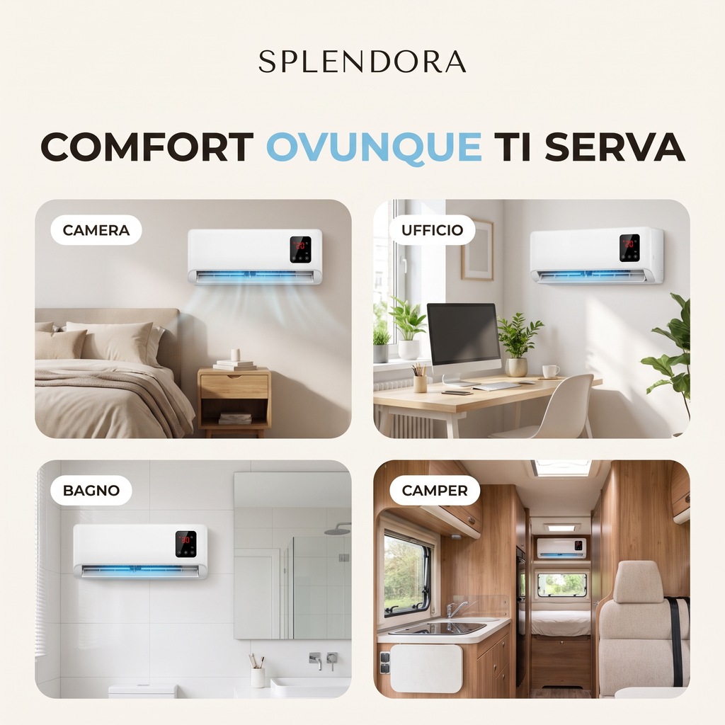 Mini Condizionatore e Riscaldatore Portatile 2 in 1