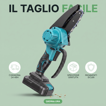 TaglioLampo™ – Bezprzewodowa Elektryczna Mini Piła Łańcuchowa 4" z Akumulatorem 20V